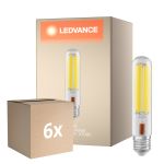 Lot 6x Ledvance LED ampoule NAV LED FIL V E40 41W 7000lm - 727 Blanc Très Chaud | Équivalent 100W