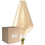 Lot 6x Calex XXL Vienna Dorée LED E27 Filament 4W 320lm- 822 Blanc Très Chaud | Dimmable