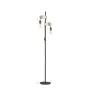 Eglo Lampadaires Salon Townshend Acier Bois Noir Brun | IP20 - Convient pour 2x E27 
